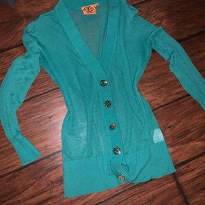 Green Tory Burch cardigan
